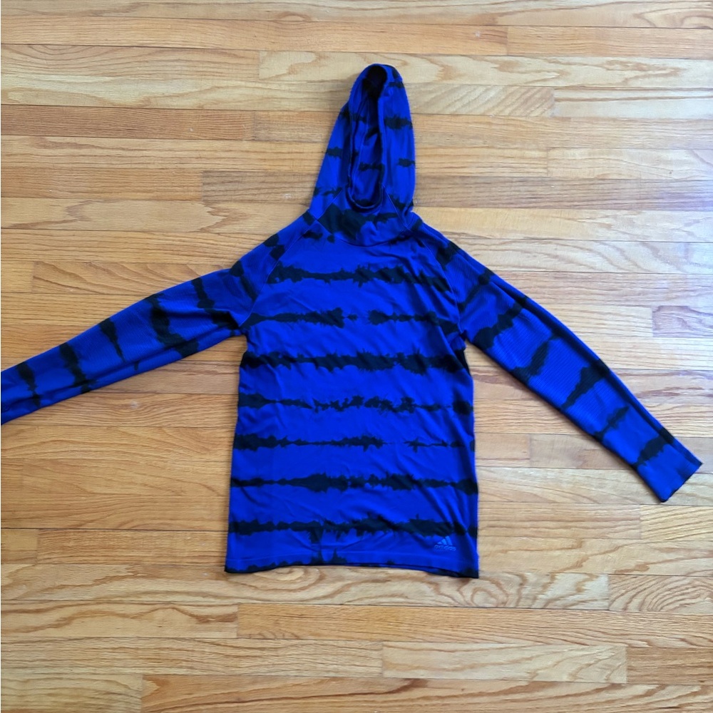 Adidas Bkue and Black Hooded long sleeve